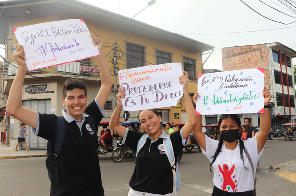 Advocacy Actions - youths holding signs on for youth education choice