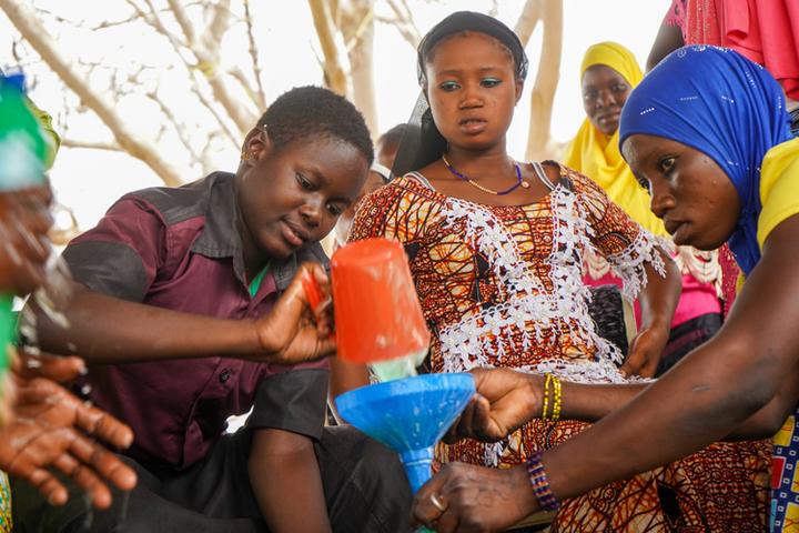 Jemima, 18, learns how to make liquid soap