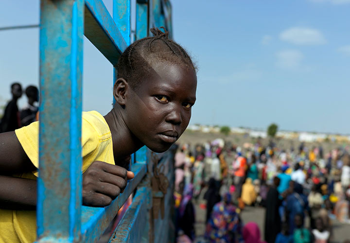 Sudanese youth on a train