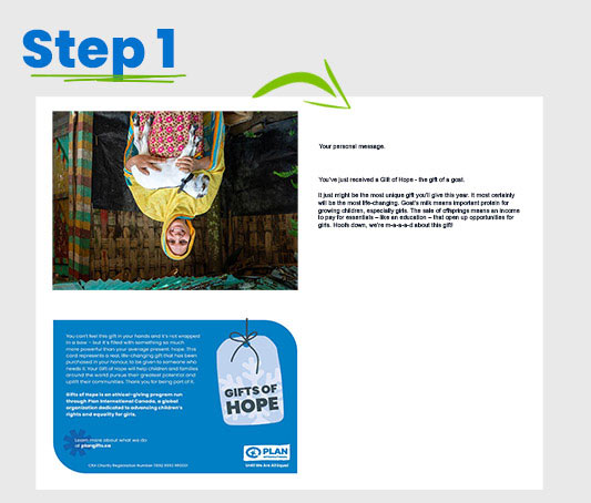 gift card folding guide step 1