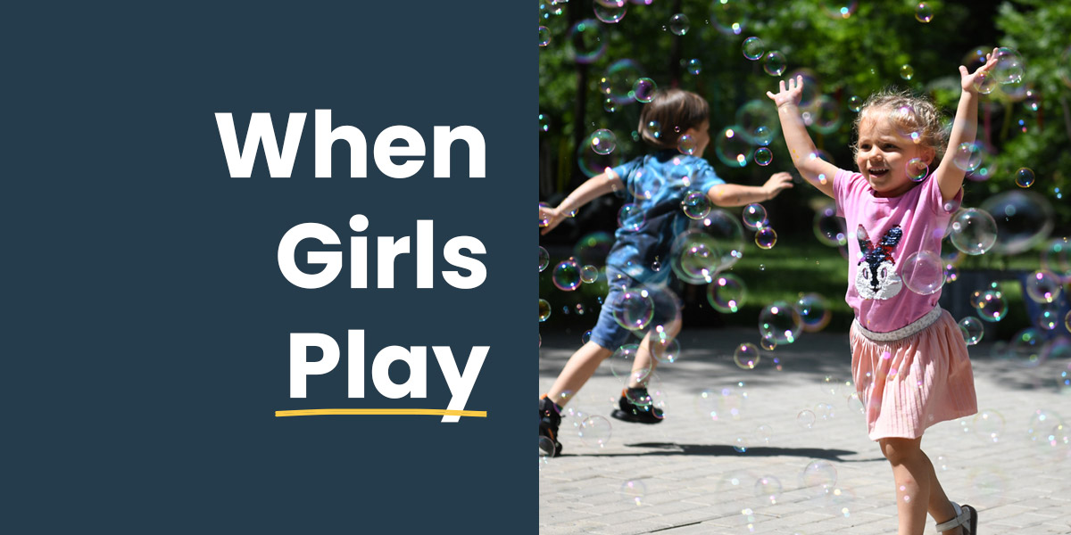 Play Based Learning for Girls Banner