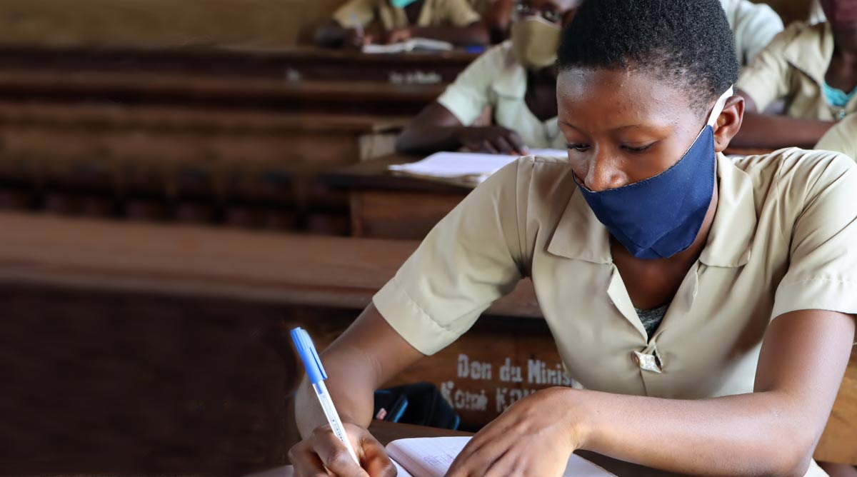 Student in classroom