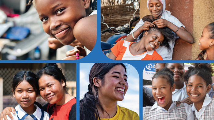 A smiling girl looking at the camera