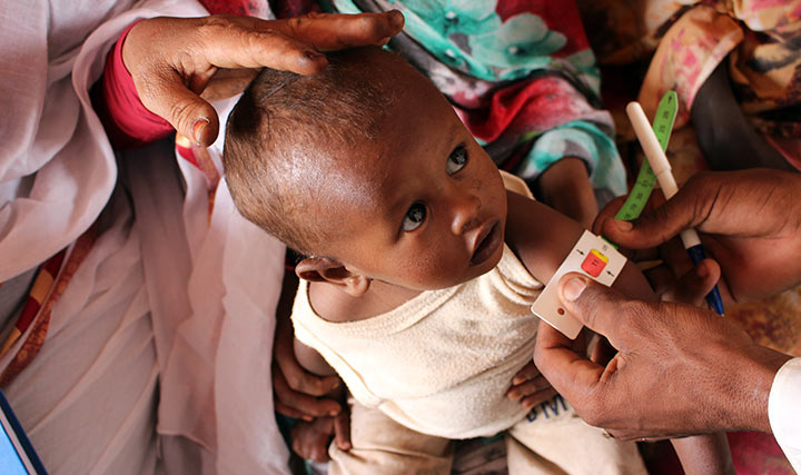 Child getting health check up