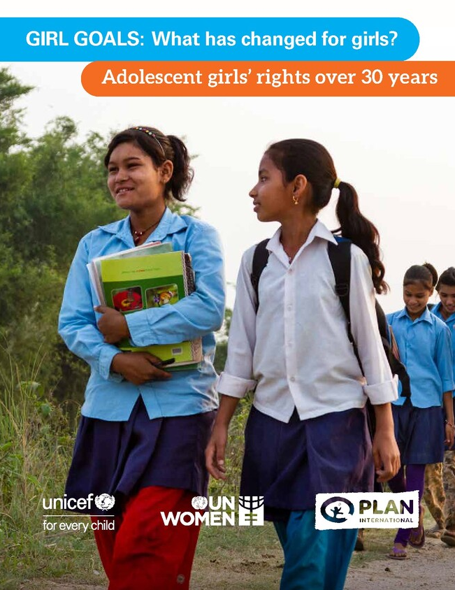 Girl goals: What has changed for girls? Adolescent girls rights over 30 years cover