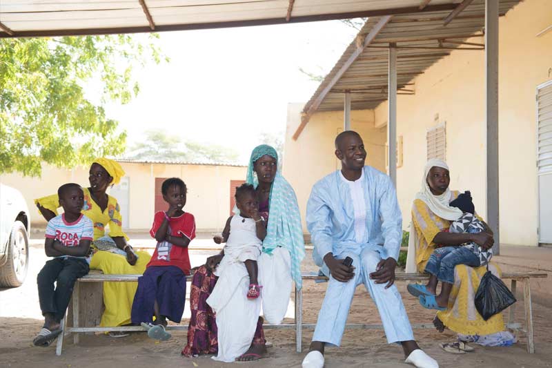 Mansour Diouf with family