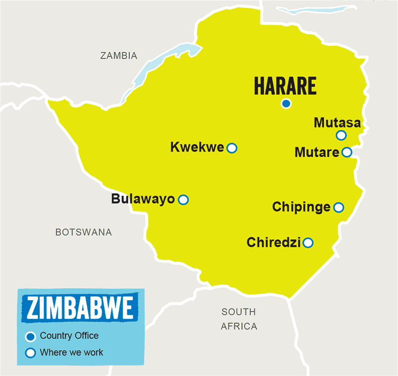 map of Zimbabwe