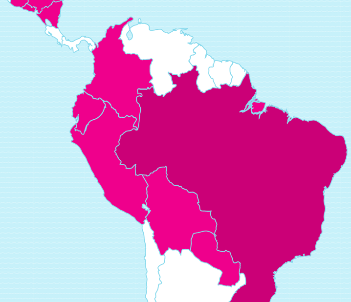 map of Americas
