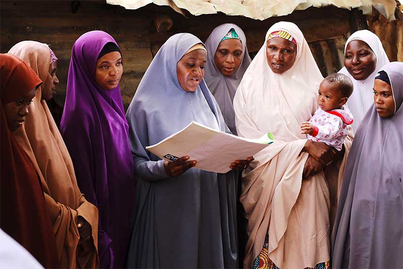 Women at health clinic