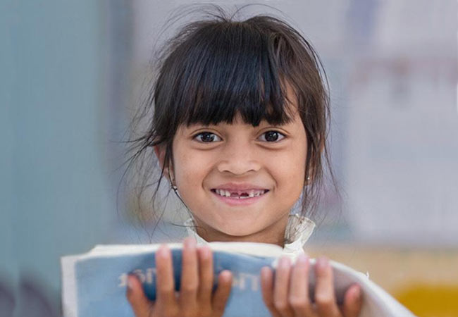 Girl reading book