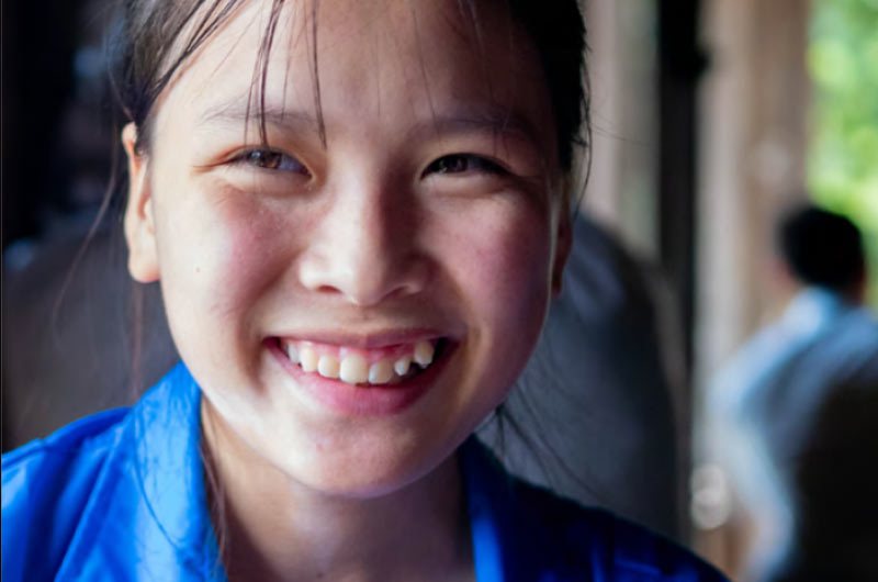 A close-up image of 15-year-old Ngân in Vietnam, a Plan sponsored child who was able to stop her own child marriage with help from Plan, her teacher, and her youth club.