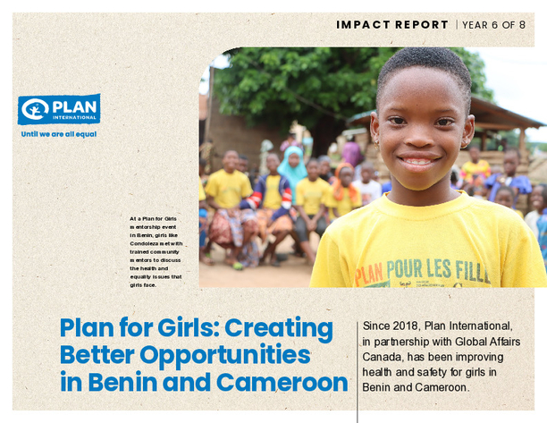 Plan for Girls in Benin and Cameroon, Year 6