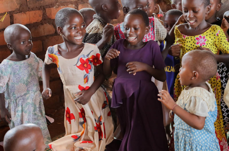 Group of children in classroom