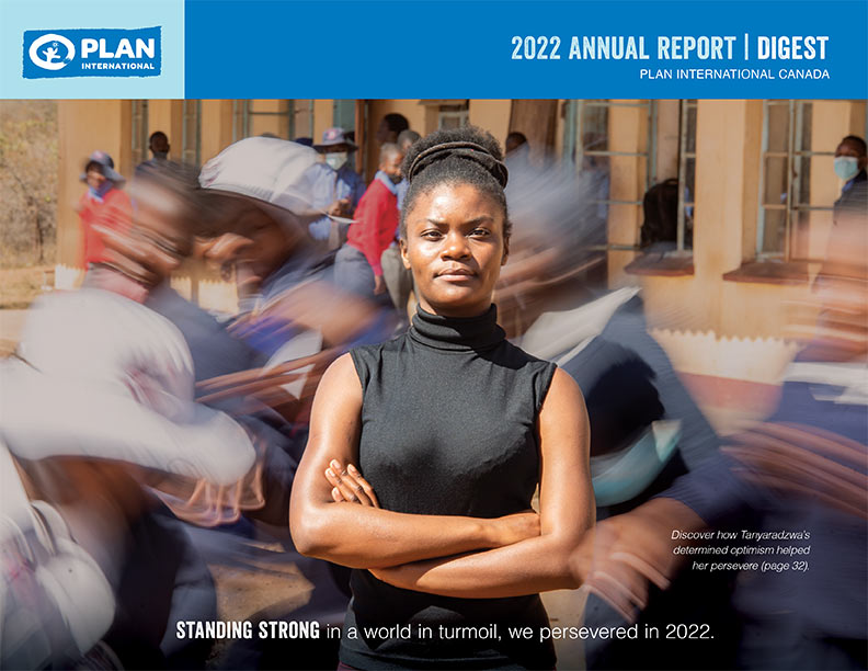 Plan International Canada 2022 Annual report cover