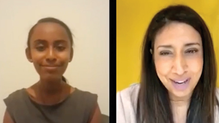 Girls participate in INstagram discussion