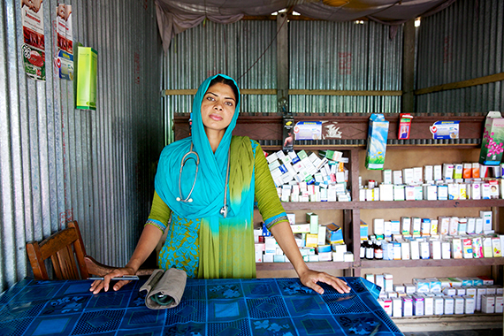 Woman working in pharmacy