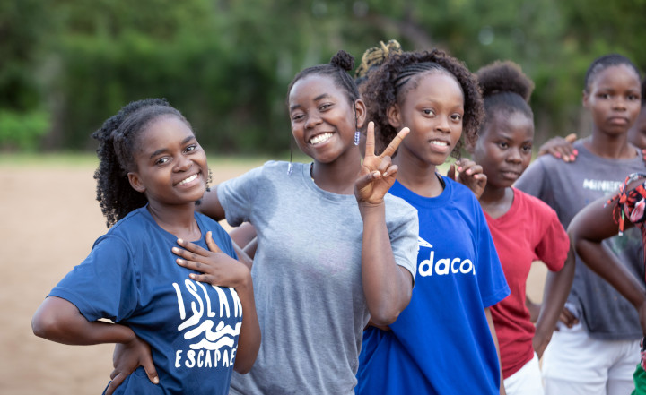 Eunice, 18, is a member of the girls' football team in her village