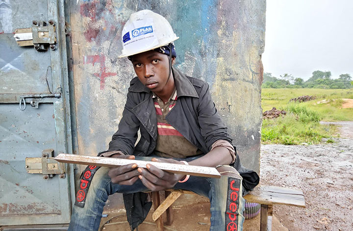 boy in hard hat