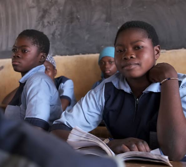 Students in a classroom
in Burkina Faso