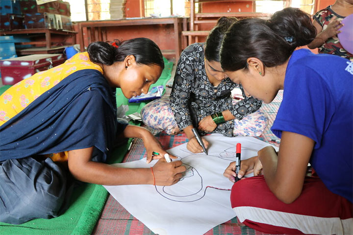 Women drawing