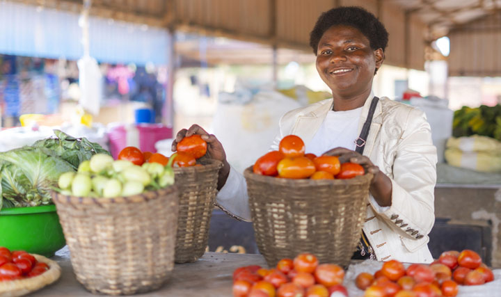 Woman selling food
