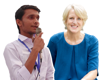 Lindsay Glassco with Activist Maung Sawyeddollah