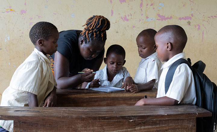 children in a classroom