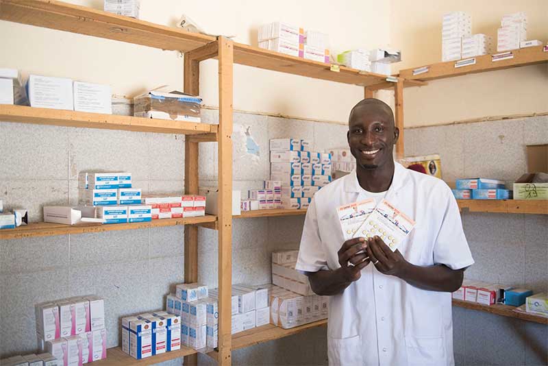 Health worker in clinic