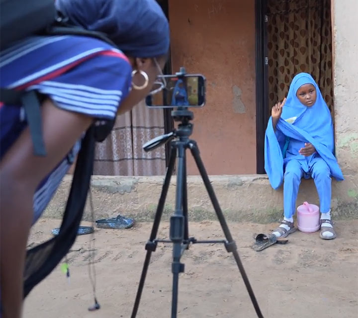 Aima filming Salma